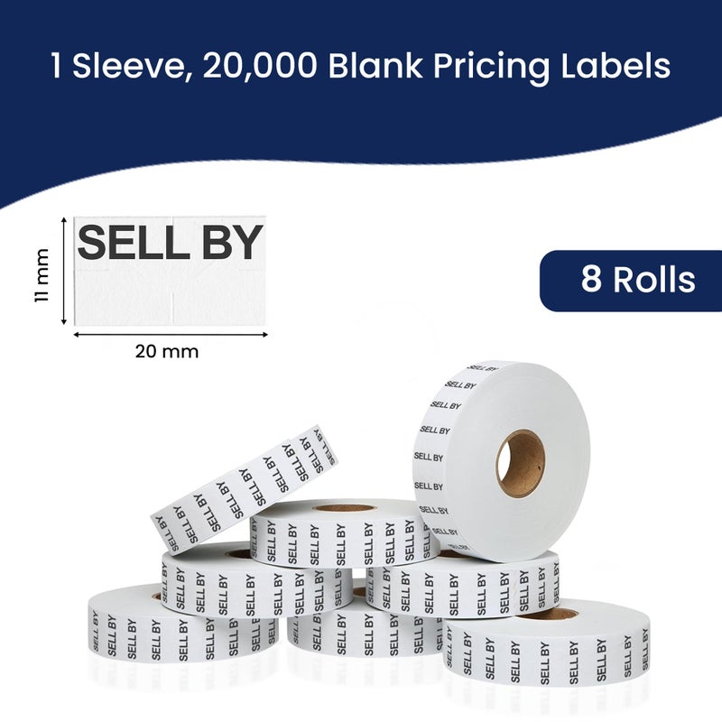 Perco Sell by Labels for Monarch 1131 Price Gun - 8 Rolls, 20,000 Pricemarking Labels - Image 3